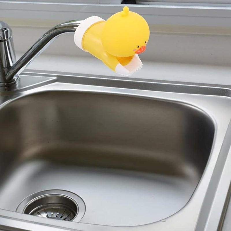 Durable Silicone Sink Spout Extender Cute Duck Tap Attachment For Kids Handwashing - Image 2